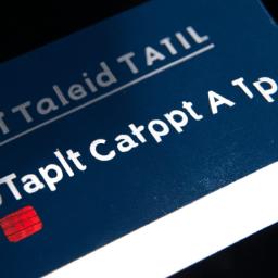 Close-up of a Capital on Tap business credit card with a logo and tagline.