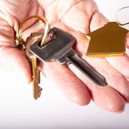 The fulfillment of obtaining a box home loan symbolized by a person holding a key.