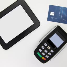 A mobile credit card reader seamlessly integrated with a tablet for easy payment processing.