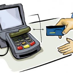 Using a credit card at the workplace to pay payroll, showcasing modern payment methods.
